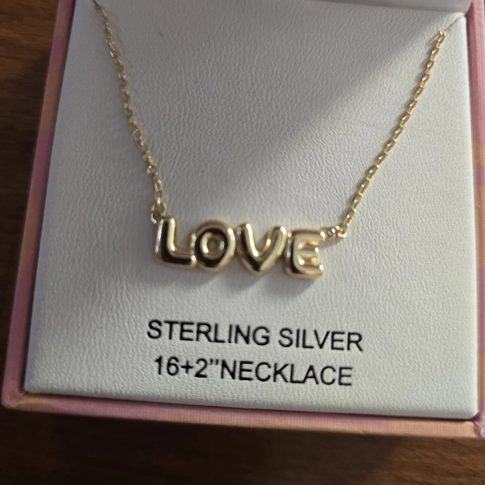 Bubble Letters "LOVE" Necklace - Picture 2 of 3